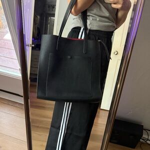 Banana Republic Black Tote Bag with Red Interior